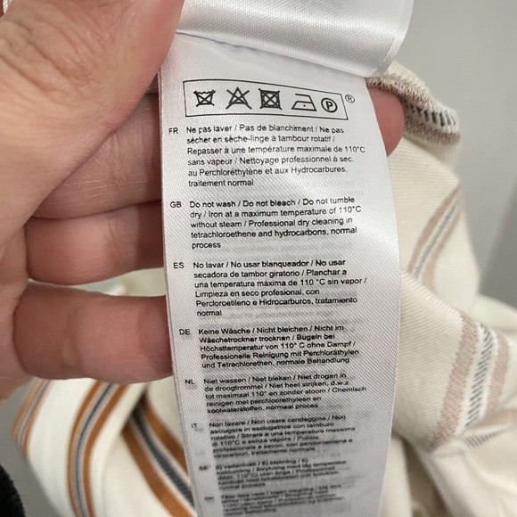 Maje Pieni Rayure Stripe Jumpsuit Surplice V-Neck Straight Leg Womens 34 / XS - Picture 14 of 15